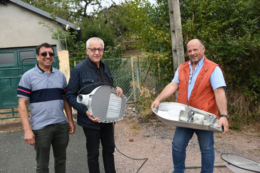 Montcenis : l’entreprise Inelec passe l’éclairage public aux leds. Photo Le Creusot Infos